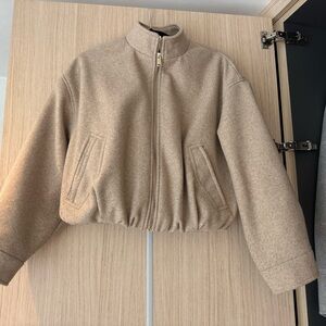 Zara Women's Beige Bomber Jacket